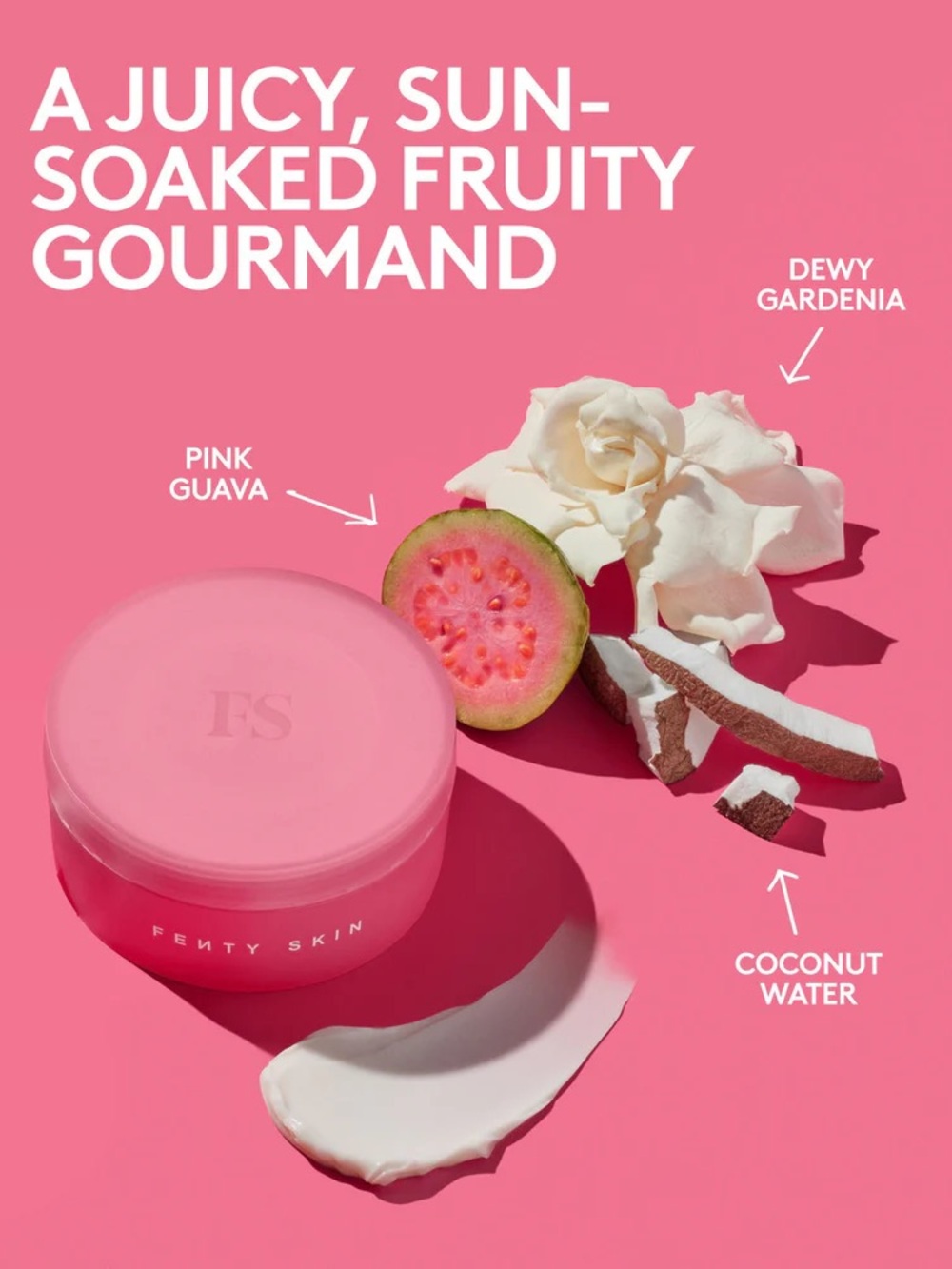 Limited Edition Fenty Beauty Pink Guava Hydrating Body Cream - Bright Pink